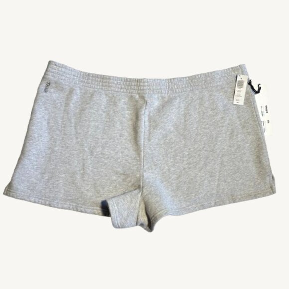 NWT TNA Cozy Fleece Mid-Weight Heather Chrome Grey Sweat Shorts Size XXL - Picture 8 of 12